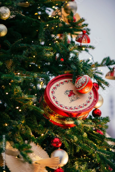 Fototapeta christmas tree decorations