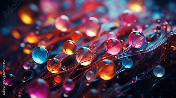 Fototapeta water drops on a glass