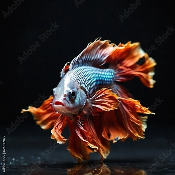 Fototapeta siamese fighting fish generated Ai