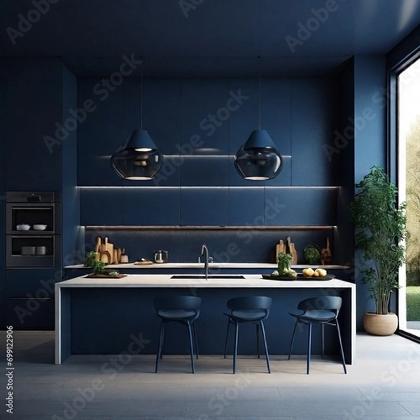 Obraz modern living room generated Ai