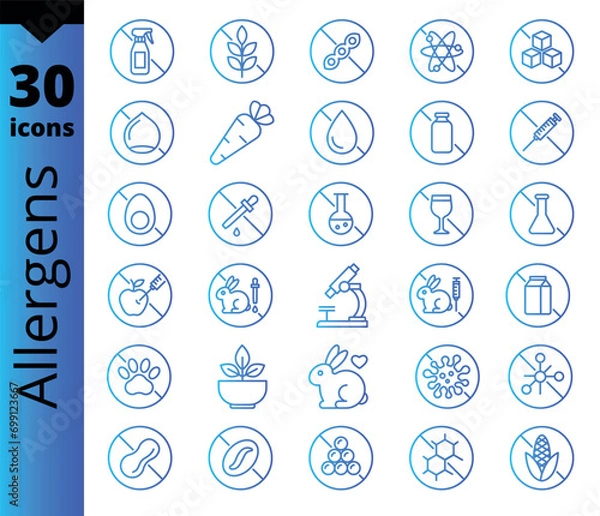 Obraz Allergens color gradient