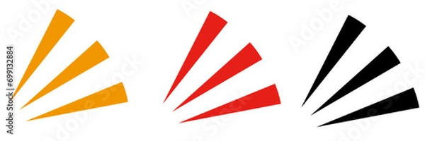 Fototapeta 強調　注目　気づき　漫符マーク　アイコン　チェック	セット