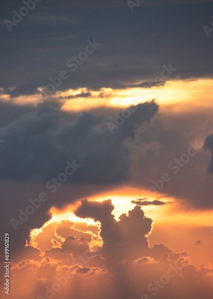 Obraz Cumulus clouds sunrise sunset