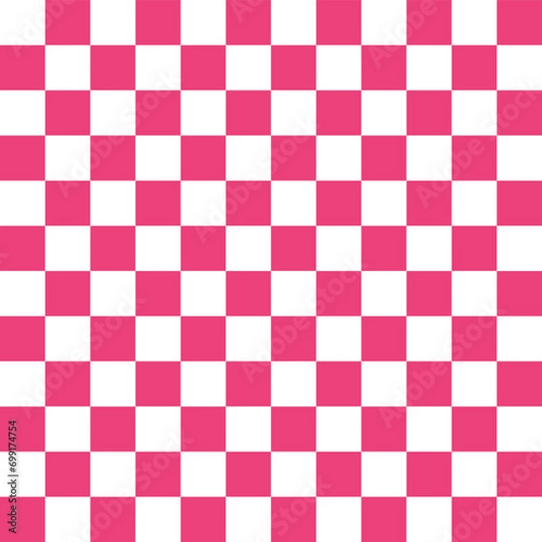 Fototapeta Pink checker pattern. checker pattern vector. checker pattern. Decorative elements, floor tiles, wall tiles, bathroom tiles, swimming pool tiles.