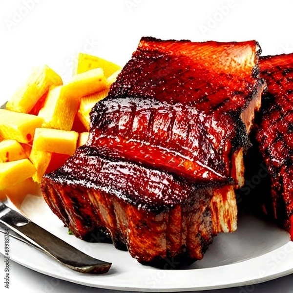 Fototapeta grilled ribs