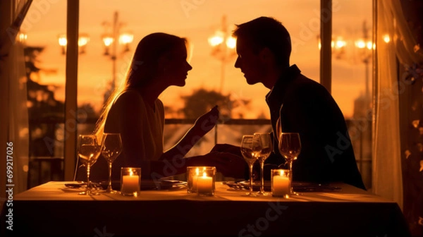 Fototapeta Elegant Attire and Affection: Valentine's Day Magic