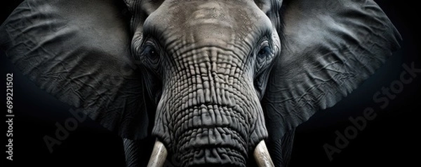 Fototapeta close up portrait of an elephant