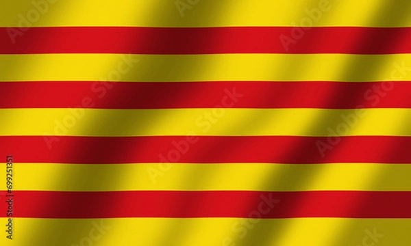 Obraz Powiewająca Flaga Katalonii