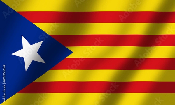 Obraz Powiewająca Flaga Katalonii