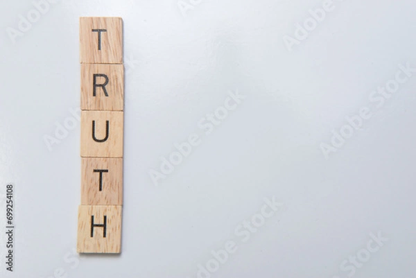 Obraz letter blocks spell truth