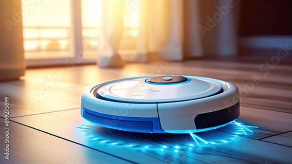 Fototapeta Robotic Precision: Navigating a Cleaner, Smarter Home
