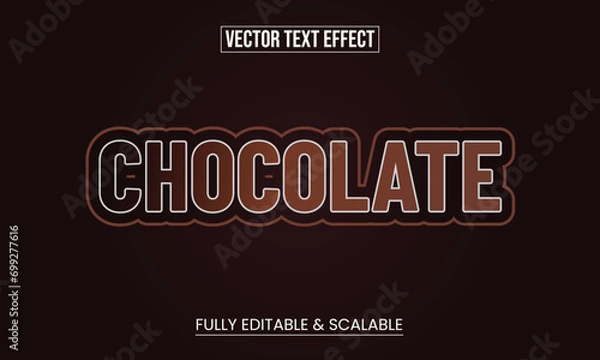 Obraz Vector Modern Editable Chocolate Text Effect