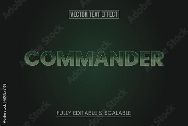 Obraz Vector Modern Editable Commander Text Effect 