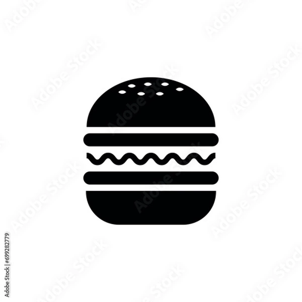 Fototapeta Burger Icon Vector Design Template