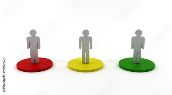 Fototapeta three steps men stages