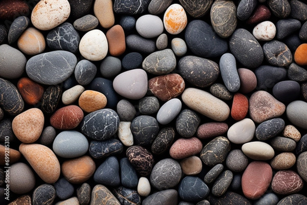 Fototapeta Vivid Gemstone Medley: Colorful Stones Background - Dazzling Array of Vibrant Minerals - Created with Generative AI Tools