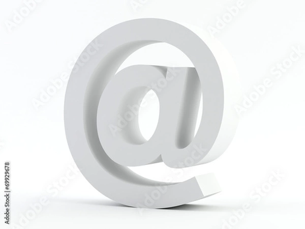 Obraz White @ e-mail sign