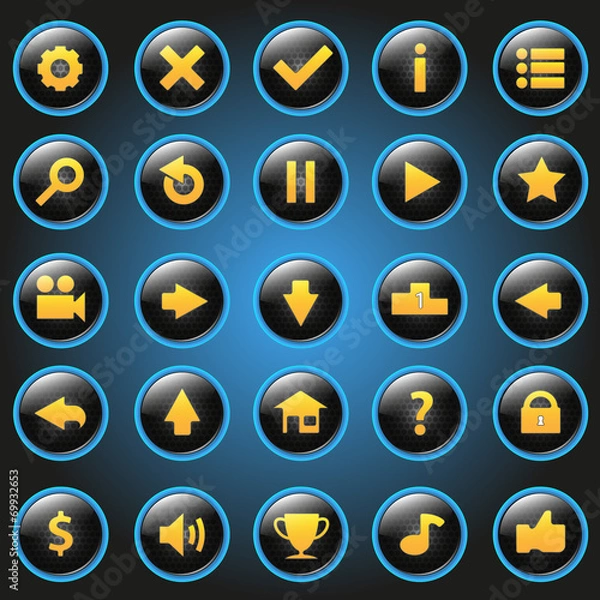 Obraz icon game button