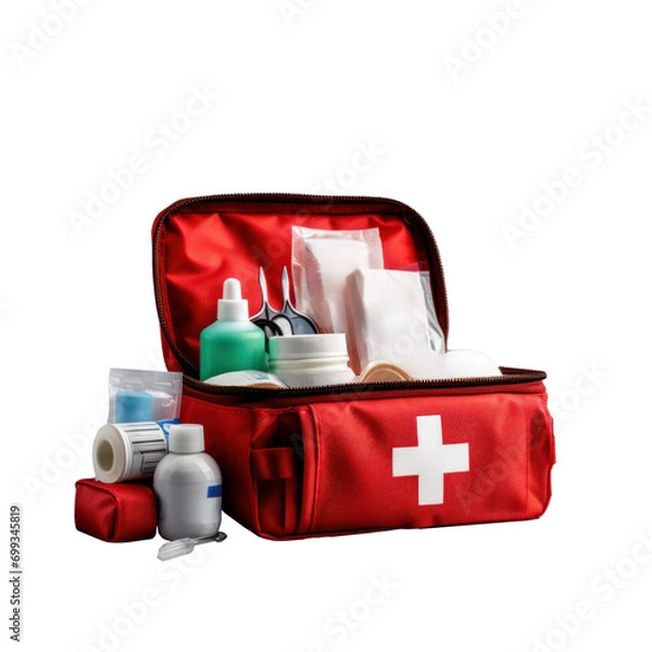 Obraz Compact Emergency First Aid Kit Open