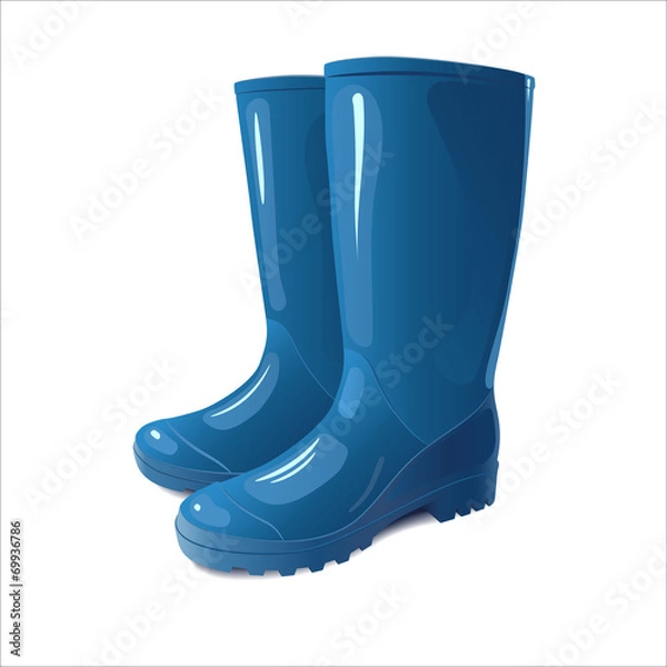 Fototapeta blue rain boots