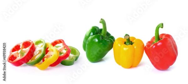 Obraz pepper on white background