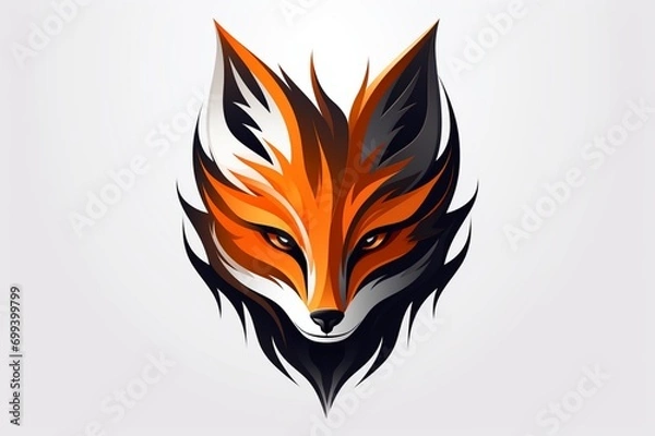 Fototapeta flames on white background