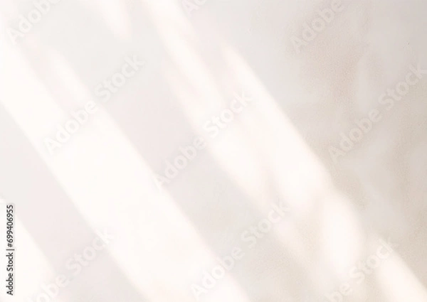 Obraz 白い壁に落ちる影, ミニマルな自然光