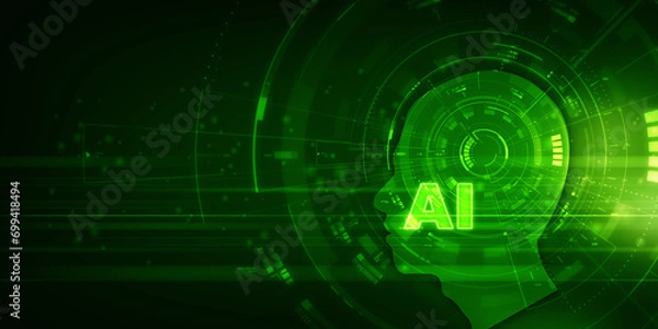 Obraz 2d illustration Artificial Intelligence (AI) concept
