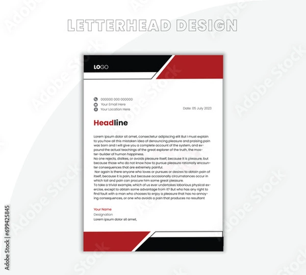Obraz Letterhead design