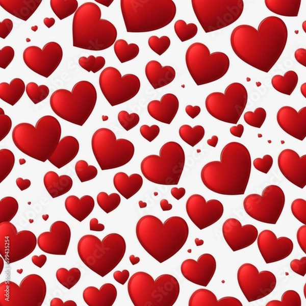 Fototapeta red roses and red heart for valentine