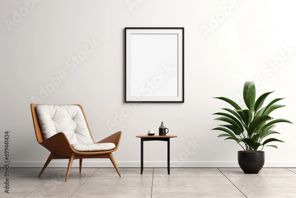 Fototapeta Minimalist Poster Frame Mockup created with Generative AI