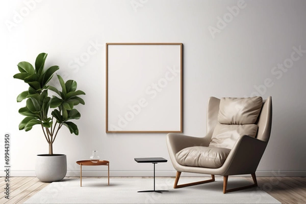 Fototapeta Minimalist Poster Frame Mockup created with Generative AI