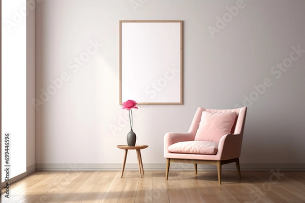 Fototapeta Minimalist Poster Frame Mockup created with Generative AI
