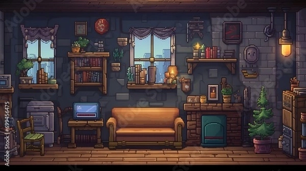 Fototapeta Pixel Quest Retro Adventures