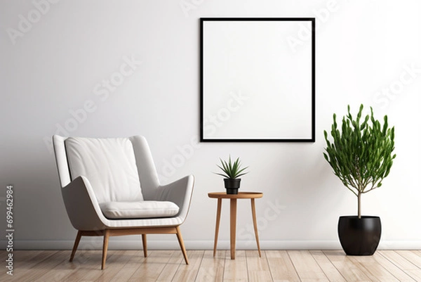 Fototapeta Minimalist Poster Frame Mockup created with Generative AI