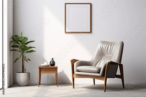 Fototapeta Minimalist Poster Frame Mockup created with Generative AI