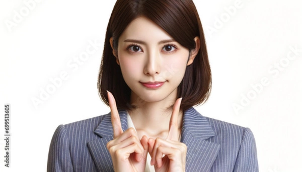 Obraz woman pointing out