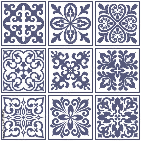 Obraz スペインタイルデザイン