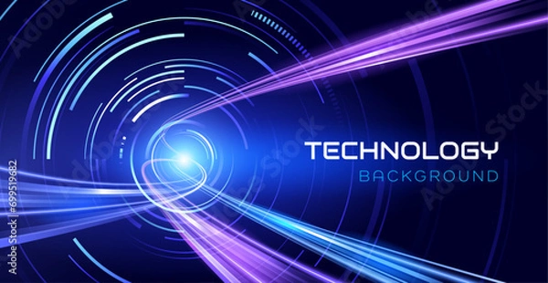 Obraz Gradient geometric technology background