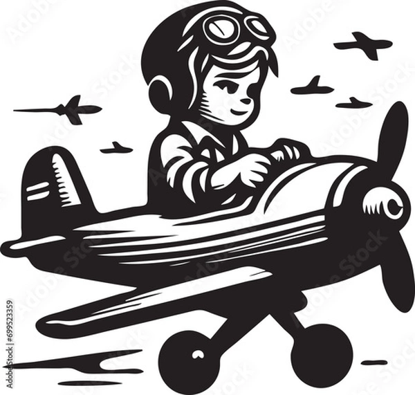 Obraz Kind in Flugzeug