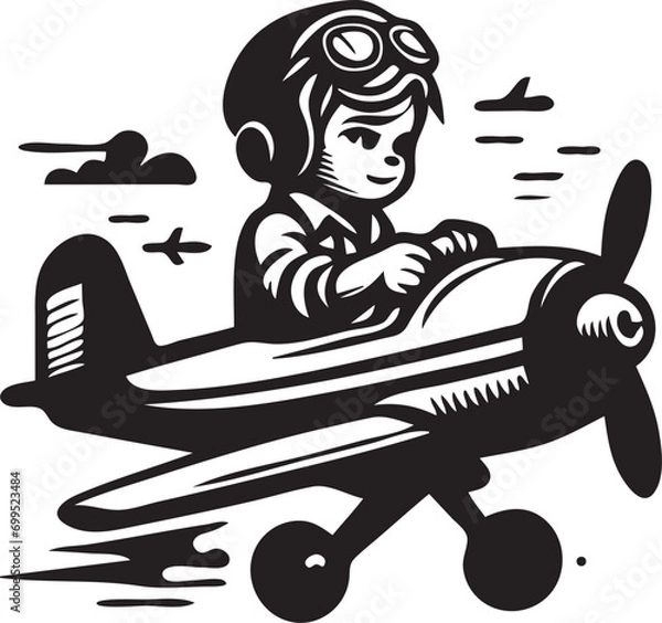 Obraz Kind in Flugzeug