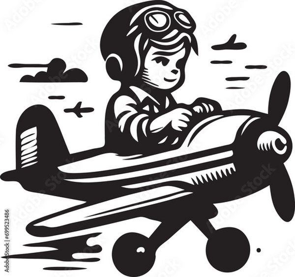 Obraz Kind in Flugzeug