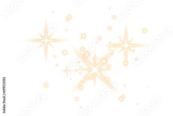 Obraz Golden dust light. Bokeh light lights effect background.