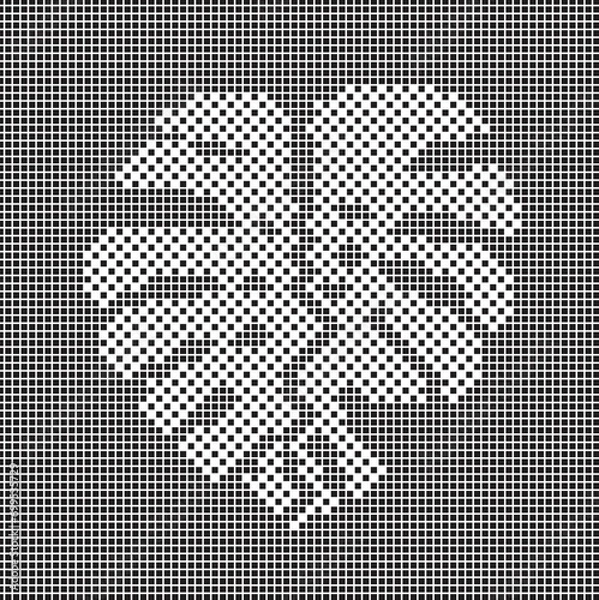Fototapeta Detailed pixel art of a monstera plant tropical leaf in black and white. Minimalist, monochromatic element. Nature and botanical design.