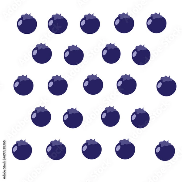 Obraz Blueberry Fruit Seamless Pattern