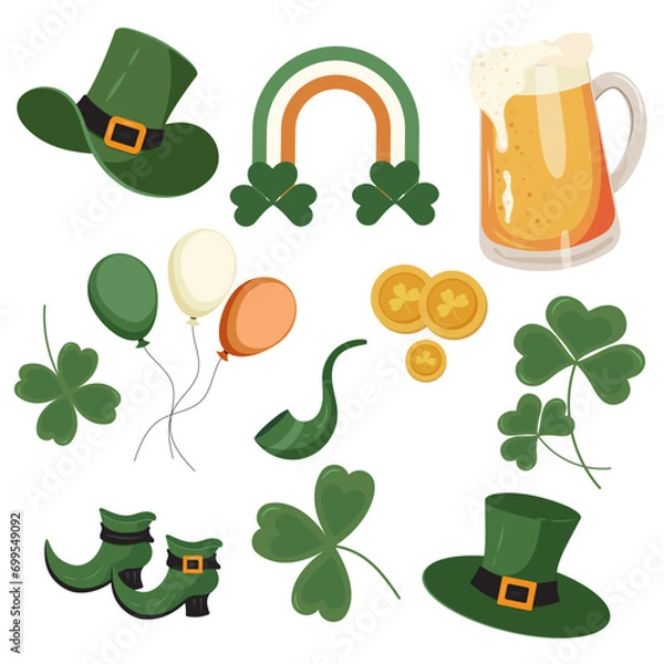 Obraz St. Patrick's Day element collection. It is a vector illustration