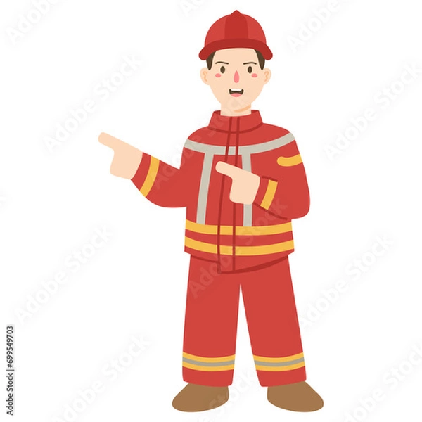 Obraz firefighter in fire protection suit