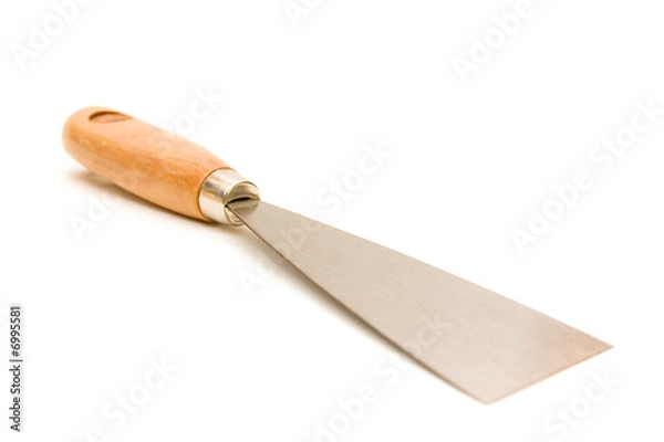 Fototapeta Putty knife, isolated on white background