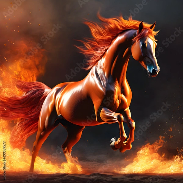 Obraz Fiery Pegasus Ascending