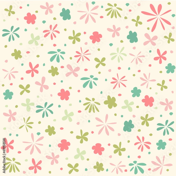 Fototapeta Seamless floral pattern, wallpaper